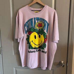 Chinatown Market x Smiley Size XL Planter Nature Finds A Way Purple Tee Shirt
